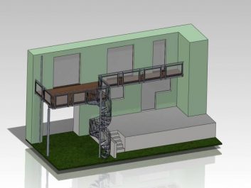 3D Plan Wendeltreppe